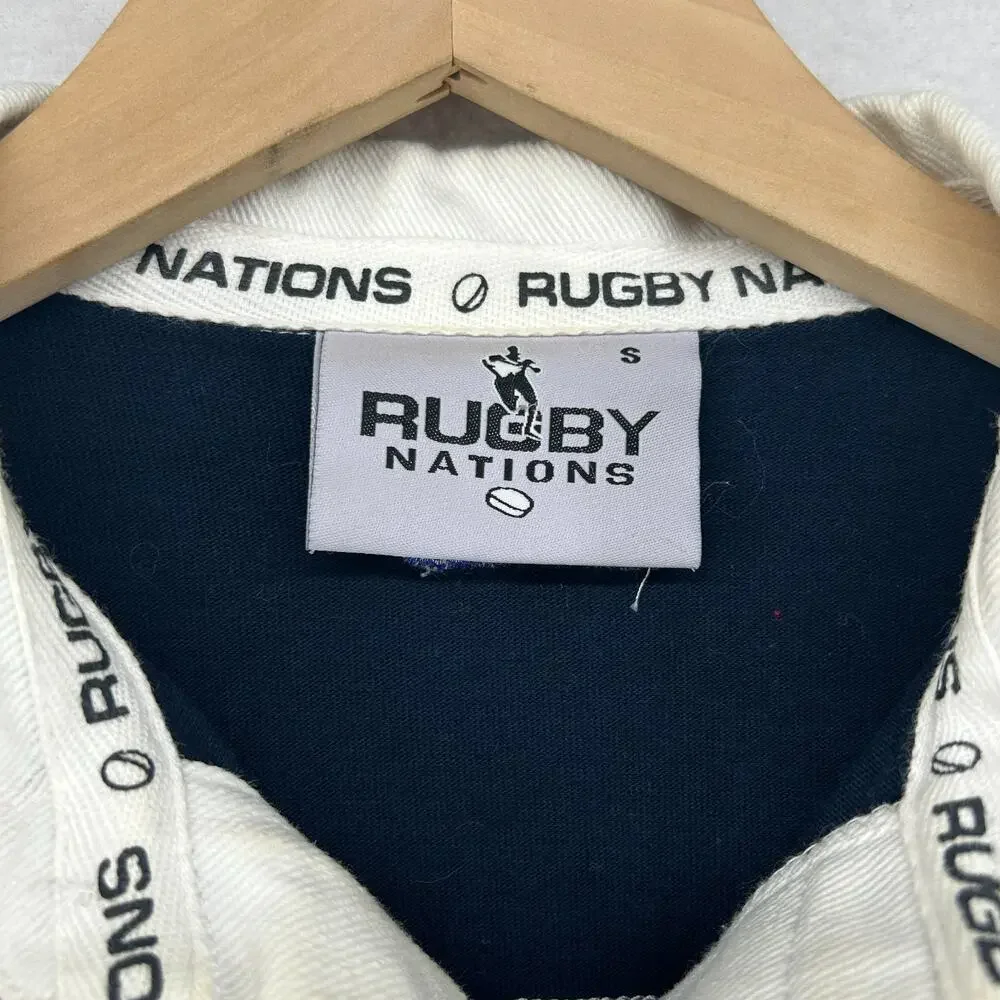 SCOTLAND Shirt Mens S RUGBY NATIONS Striped Tartan Army Polo Cotton Blue_5